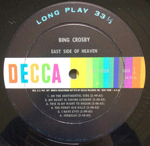 Load image into Gallery viewer, Bing Crosby : East Side Of Heaven (LP, Album, Mono)