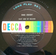Load image into Gallery viewer, Bing Crosby : East Side Of Heaven (LP, Album, Mono)