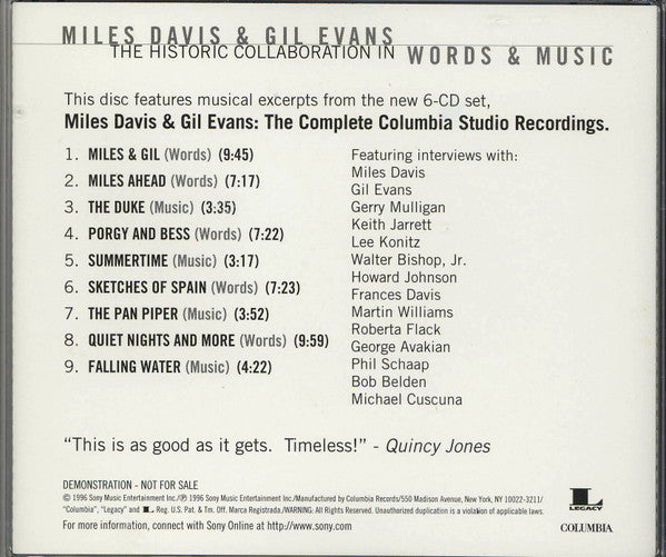 Buy Miles Davis & Gil Evans : The Historic Collaboration In Words