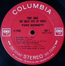 Load image into Gallery viewer, Tony Bennett : Tony Sings The Great Hits Of Today (LP, Album, Ter)