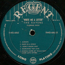 Charger l'image dans la galerie, The Ravens (2) Starring Ricky* : Write Me A Letter (LP, Comp)