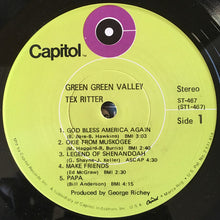 Load image into Gallery viewer, Tex Ritter : Green Green Valley (LP)