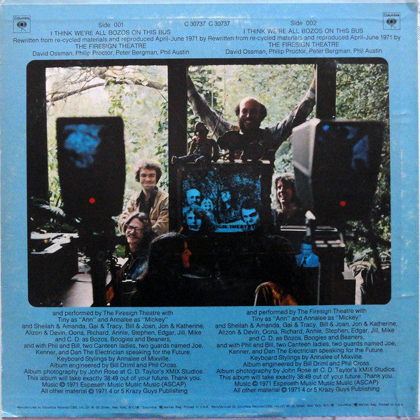 Firesign Theatre – I Think good We're All Bozos On This Bus (1971) Columbia NEW LP