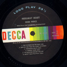 Charger l'image dans la galerie, Webb Pierce : Hideaway Heart (LP, Album, Mono, Glo)