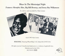 Load image into Gallery viewer, Big Bill Broonzy, Memphis Slim , And Sonny Boy Williamson : Blues In The Mississippi Night (CD, Club, RE)