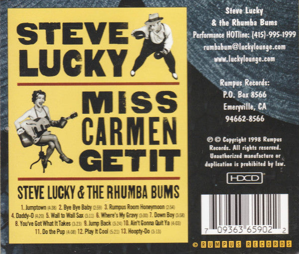 Buy Steve Lucky & The Rhumba Bums Featuring Miss Carmen Getit