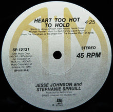 Laden Sie das Bild in den Galerie-Viewer, Wang Chung / Jesse Johnson And Stephanie Spruill : Fire In The Twilight / Heart Too Hot To Hold (12", Single)