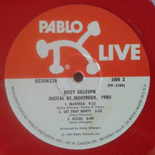 Load image into Gallery viewer, Dizzy Gillespie : Digital At Montreux, 1980 (LP, Album, Red)