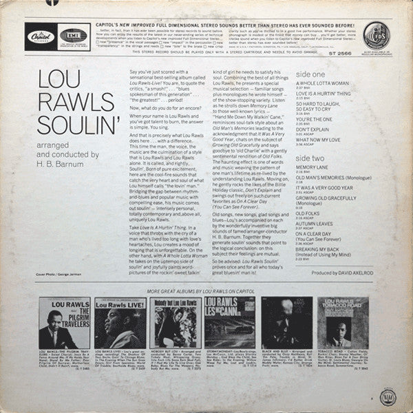tobacco road lou rawls lyrics Southside Blues/Tobacco Medley (2005 Digital Remaster) - JioSaavn Tobacco Road - Live -