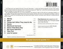 Load image into Gallery viewer, The Paul Desmond Quartet : Live (CD, Album, RE)