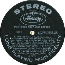 Charger l'image dans la galerie, Patti Page : I've Heard That Song Before (LP)
