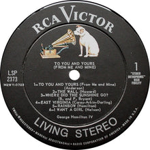Charger l'image dans la galerie, George Hamilton IV : To You And Yours (From Me And Mine) (LP)