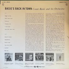 Load image into Gallery viewer, Count Basie And His Orchestra* Featuring Lester Young : Basie's Back In Town (LP, Album, Comp, Mono)
