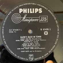 Load image into Gallery viewer, Count Basie And His Orchestra* Featuring Lester Young : Basie's Back In Town (LP, Album, Comp, Mono)
