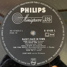 Load image into Gallery viewer, Count Basie And His Orchestra* Featuring Lester Young : Basie's Back In Town (LP, Album, Comp, Mono)