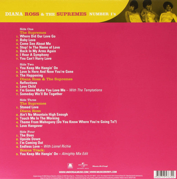 Diana Ross & The Supremes* - The #1'S - LP