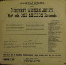 Charger l'image dans la galerie, Various : 6 Country Western Artists That Sold One Million Records (LP, Album, Comp)