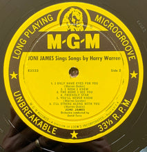 Load image into Gallery viewer, Joni James : Sings Songs By Jerome Kern And Songs By Harry Warren (LP, Album, Mono)