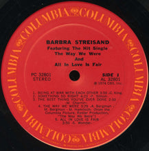 Load image into Gallery viewer, Barbra Streisand : Featuring The Way We Were And All In Love Is Fair (LP, Album, Ter)