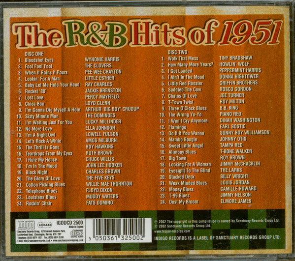 Buy Various The R&B Hits Of 1951 (2xCD, Comp) Online for a great