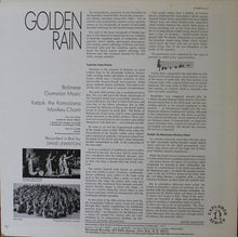 Load image into Gallery viewer, David Lewiston : Golden Rain (Balinese Gamelan Music / Ketjak: The Ramayana Monkey Chant) (LP, Album, RE)
