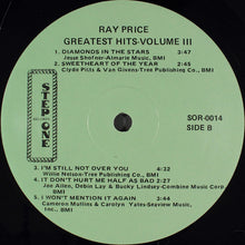 Load image into Gallery viewer, Ray Price : Greatest Hits Volume III (LP, Album)