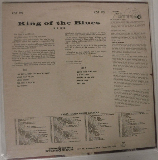 Buy B.B. King : King Of The Blues (LP, Mar) Online For A Great Price ...