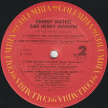 Load image into Gallery viewer, Johnny Mathis And Henry Mancini : The Hollywood Musicals (LP, Car)