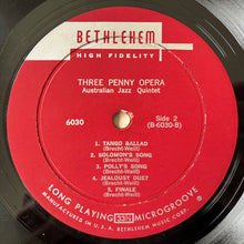 Load image into Gallery viewer, The Australian Jazz Quintet : Modern Jazz Performance Of Kurt Weill's Three Penny Opera (LP, Album, Mono)
