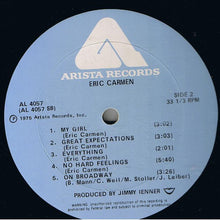 Load image into Gallery viewer, Eric Carmen : Eric Carmen (LP, Album, Aud)