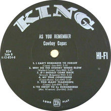 Load image into Gallery viewer, Cowboy Copas : As You Remember (LP)