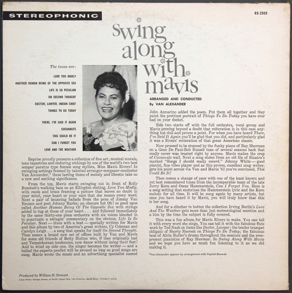 Mavis Rivers - Swing Along With Mavis - LP