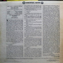 Laden Sie das Bild in den Galerie-Viewer, Erik Satie, The Paris Philharmonic Orchestra* Conducted By René Leibowitz : Socrate (Symphonic Drama) (LP, Album, RE)
