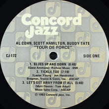 Charger l'image dans la galerie, Al Cohn, Scott Hamilton, Buddy Tate, Cal Collins, Jake Hanna, Bob Maize, Dave McKenna : Tour De Force (2xLP, Gat)