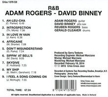 Load image into Gallery viewer, Adam Rogers (2), David Binney : R&B (CD, Album)
