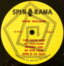 Laden Sie das Bild in den Galerie-Viewer, Bob Jones (17) : A Vocal Tribute To Hank Williams - Great Country & Western Hits (LP, Album, Mono)