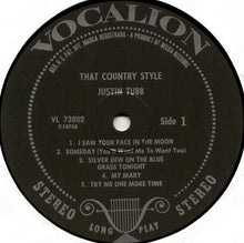 Laden Sie das Bild in den Galerie-Viewer, Justin Tubb : That Country Style (LP, Album)
