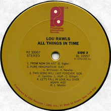 Load image into Gallery viewer, Lou Rawls : All Things In Time (LP, Album, Pit)
