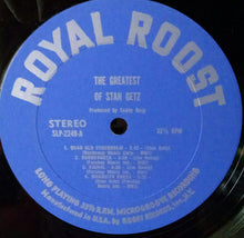 Load image into Gallery viewer, Stan Getz : The Greatest Of Stan Getz (LP, Comp)