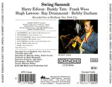 Load image into Gallery viewer, Harry Edison · Buddy Tate · Frank Wess · Hugh Lawson · Ray Drummond · Bobby Durham : Swing Summit (CD, Album)