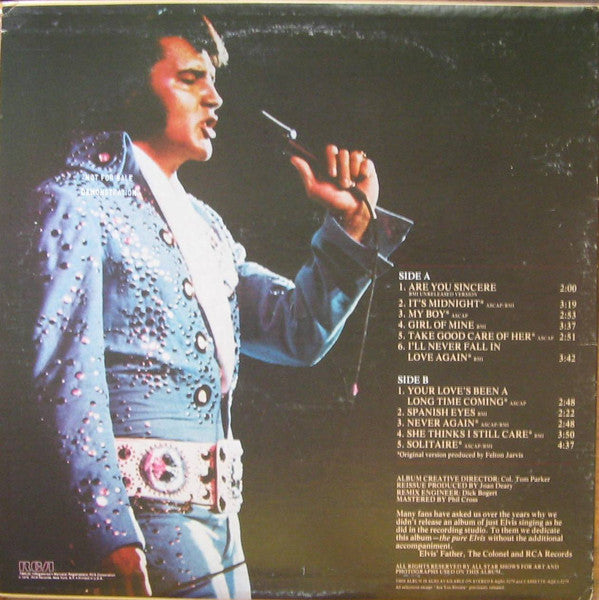 Elvis Presley - Our Memories Of Elvis - LP