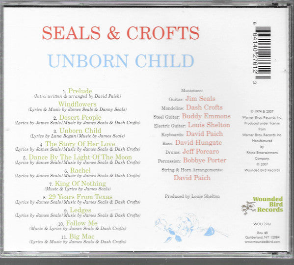 Buy Seals & Crofts Unborn Child (CD, Album, RE) Online for a great
