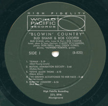 Load image into Gallery viewer, Bud Shank & Bob Cooper : Blowin' Country (LP, Album, Mono)