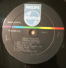 Load image into Gallery viewer, Teresa Brewer : Gold Country (LP, Album, Mono, Mer)