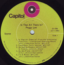 Laden Sie das Bild in den Galerie-Viewer, Peggy Lee : Is That All There Is? (LP, Album, Los)