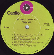 Laden Sie das Bild in den Galerie-Viewer, Peggy Lee : Is That All There Is? (LP, Album, Los)