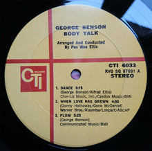 Load image into Gallery viewer, George Benson : Body Talk (LP, Album)