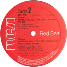 Laden Sie das Bild in den Galerie-Viewer, James Galway, Lucerne Festival Strings*, Rudolf Baumgartner - Mozart* : The Two Flute Concertos And Andante, K. 315 (LP)