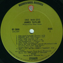 Load image into Gallery viewer, James Taylor (2) : One Man Dog (LP, Album)