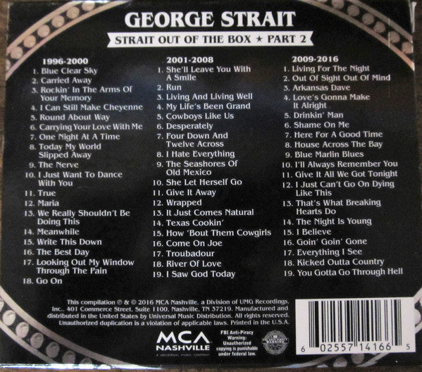 George Strait - Strait Out of The Box Part 2 - CD